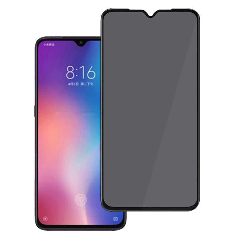 Galaxy A12 Davin 5D Privacy Cam Ekran Koruyucu Siyah
