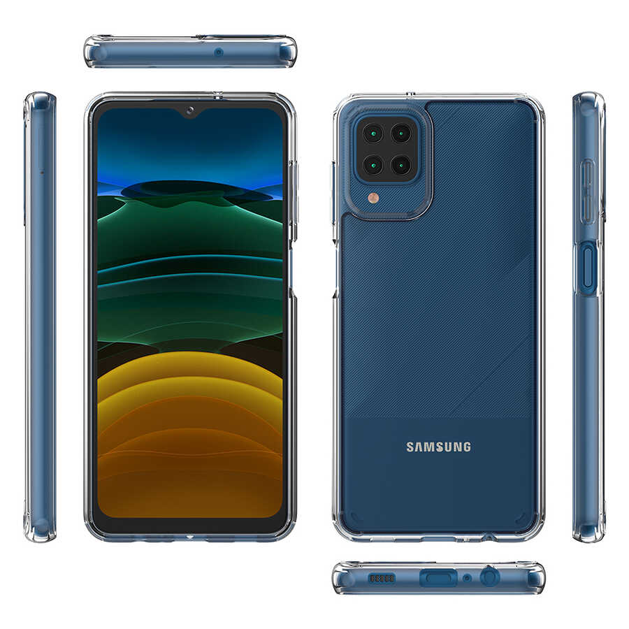 Galaxy A12 Kılıf Zore Coss Kapak Renksiz