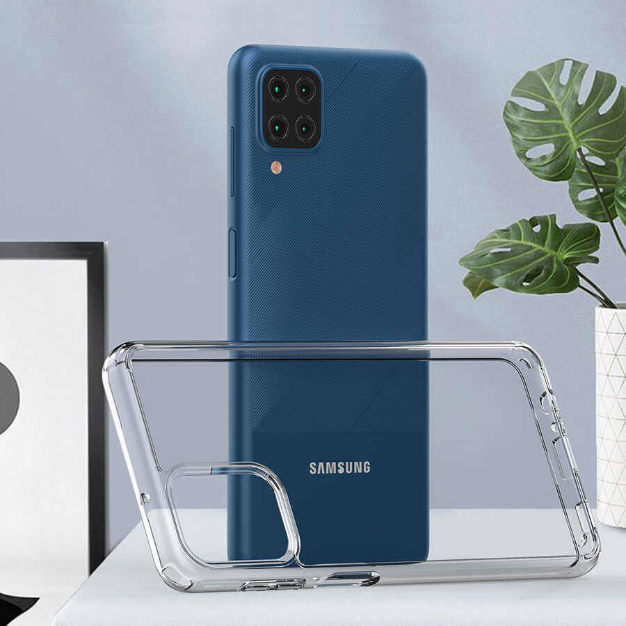 Galaxy A12 Kılıf Zore Coss Kapak Renksiz