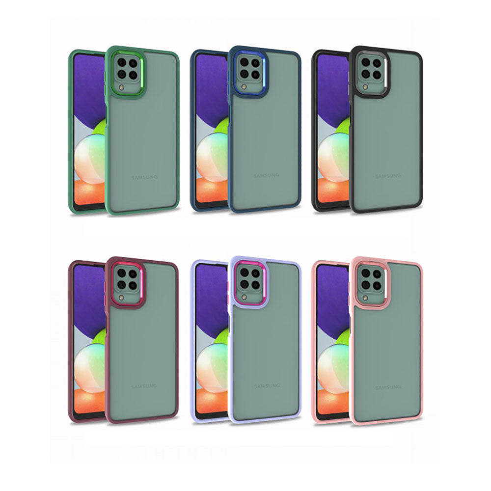 Galaxy A12 Kılıf Zore Flora Kapak Mavi