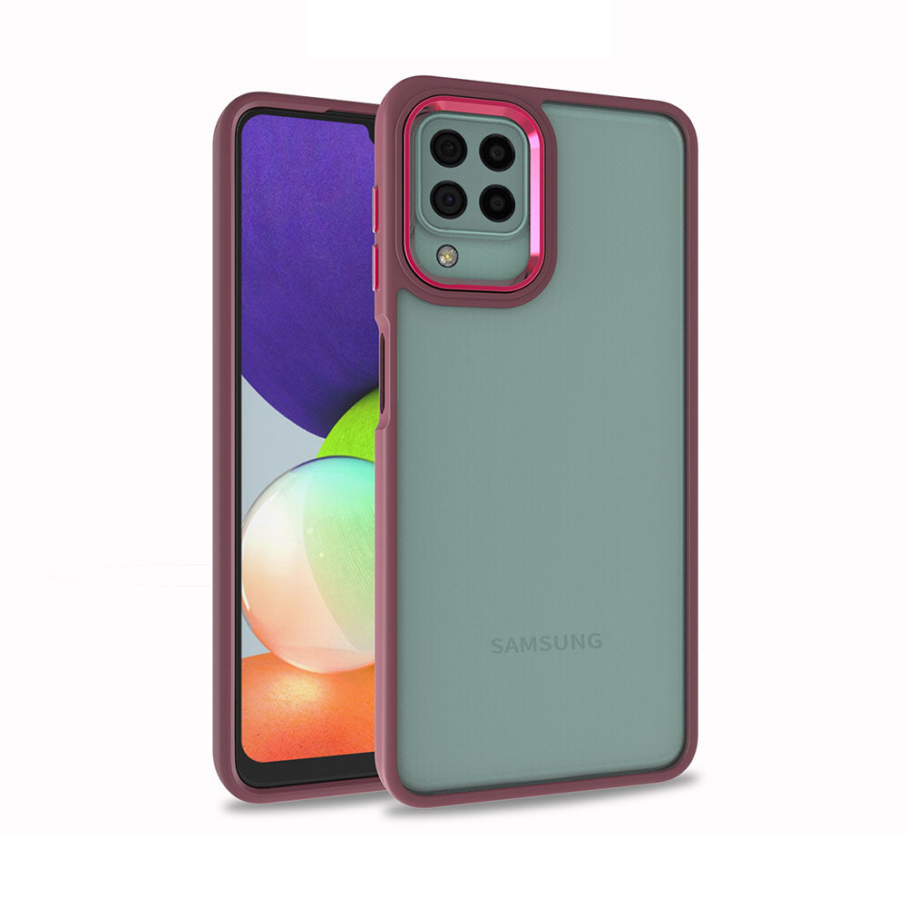 Galaxy A12 Kılıf Zore Flora Kapak Kırmızı