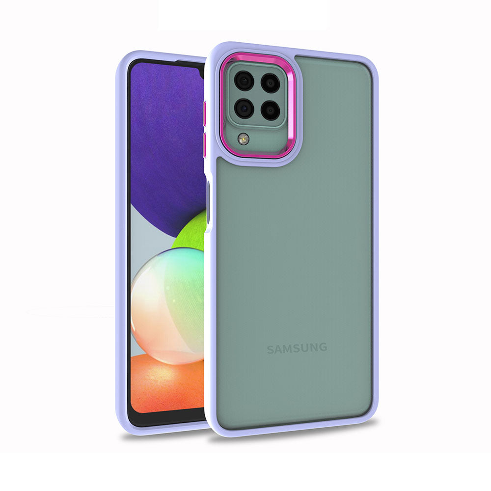 Galaxy A12 Kılıf Zore Flora Kapak Lila