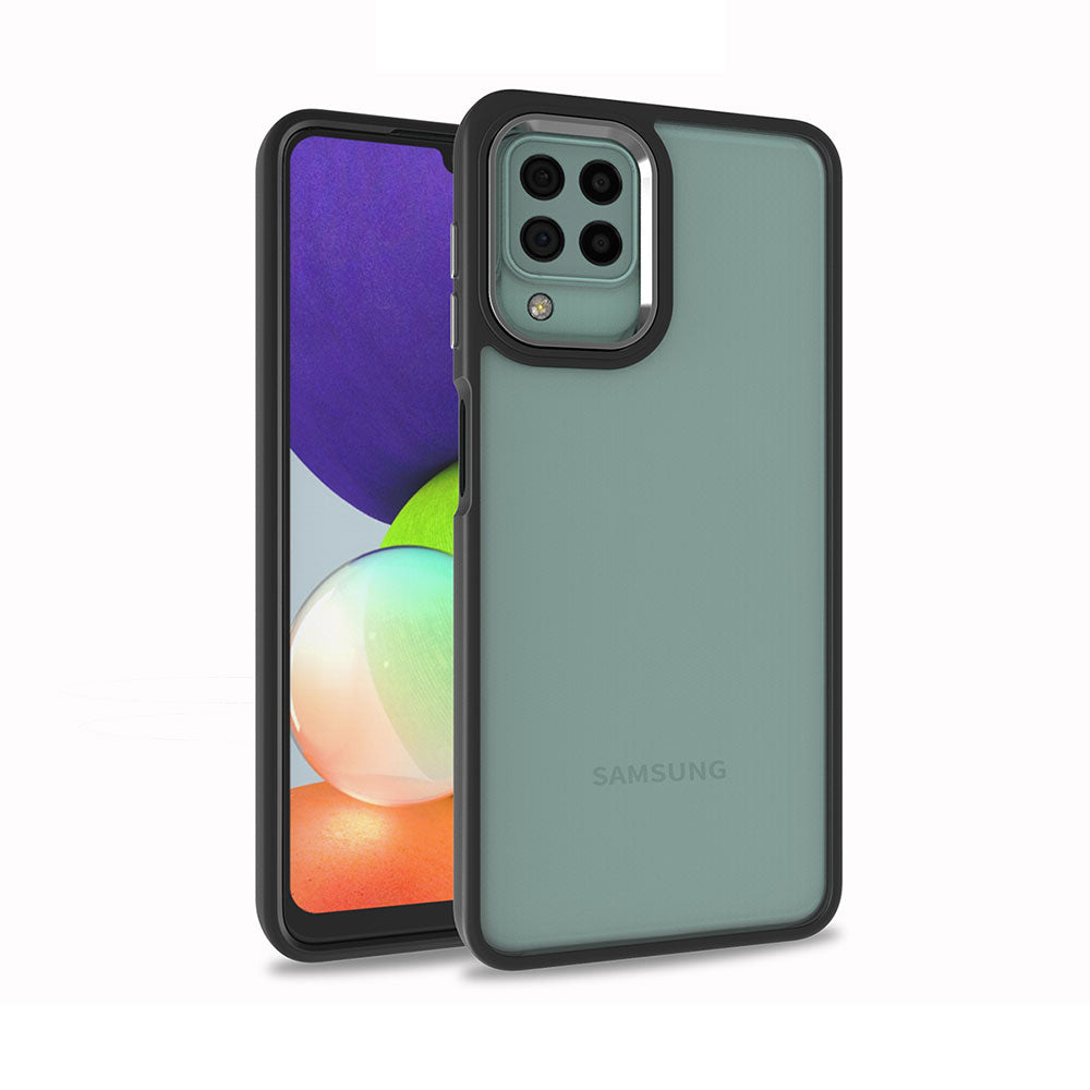 Galaxy A12 Kılıf Zore Flora Kapak Siyah