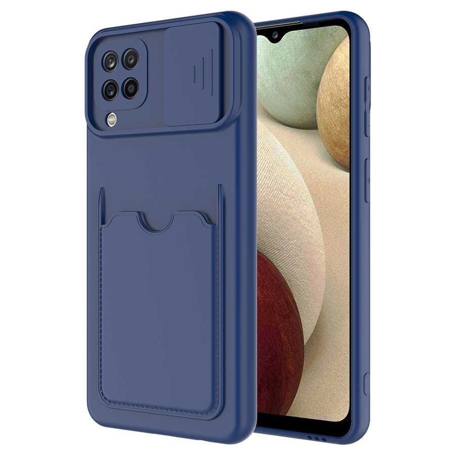Galaxy A12 Kılıf Zore Kartix Kapak Lila