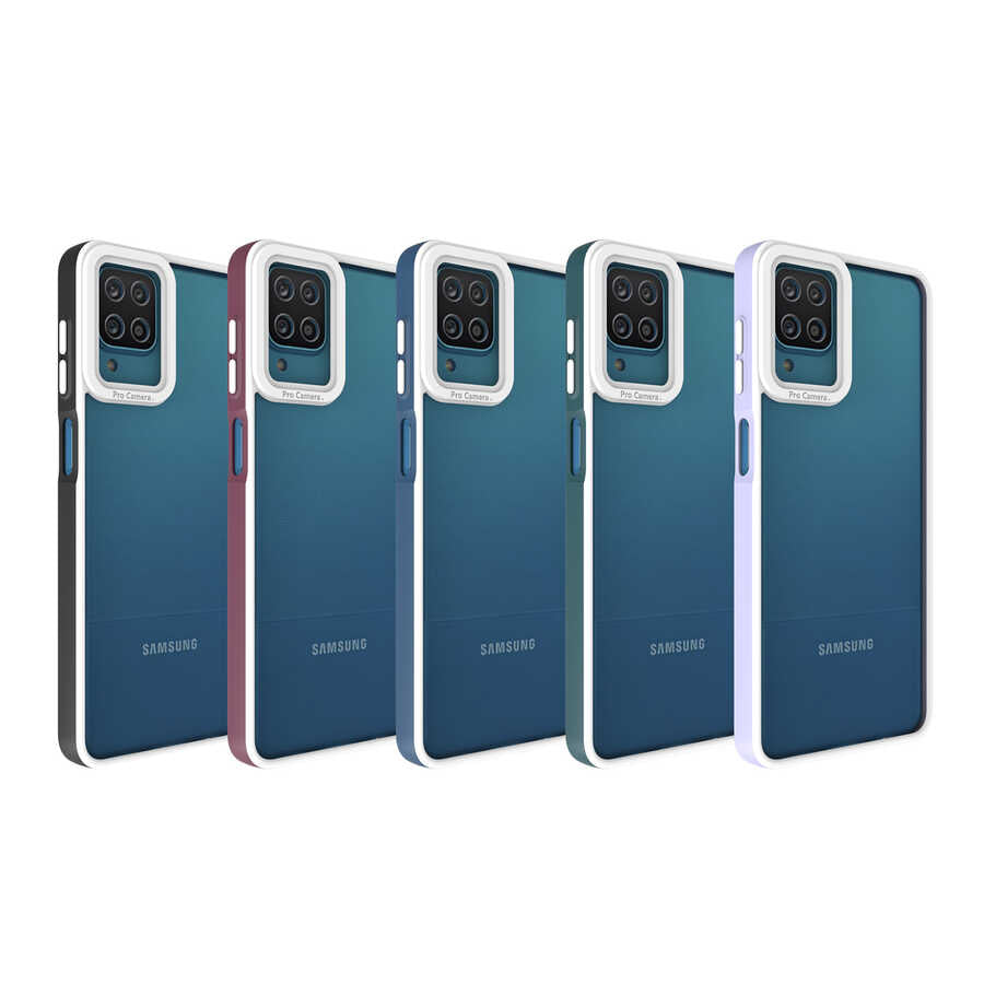 Galaxy A12 Kılıf Zore Mima Kapak Siyah