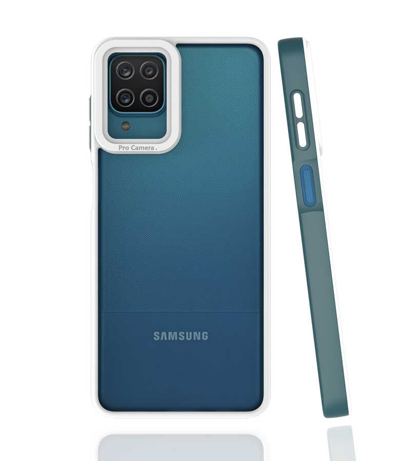 Galaxy A12 Kılıf Zore Mima Kapak Koyu Yeşil