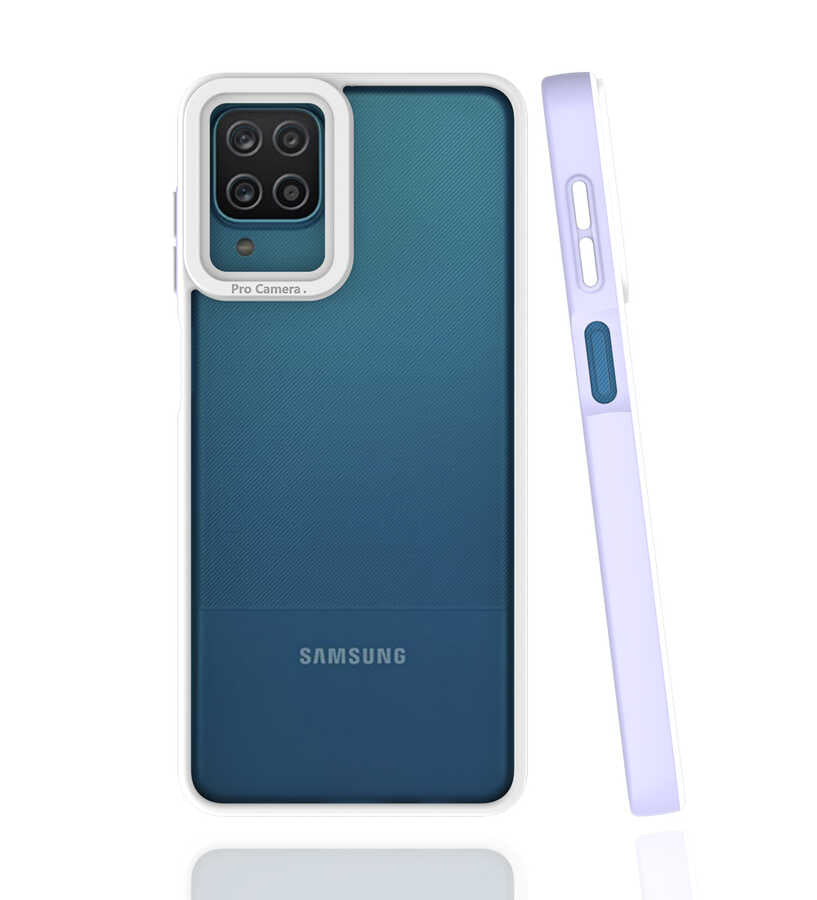 Galaxy A12 Kılıf Zore Mima Kapak Lila
