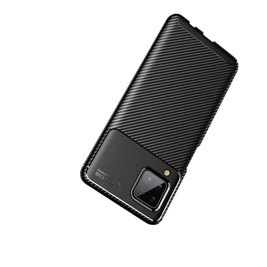 Galaxy A12 Kılıf Zore Negro Silikon Kapak Kahverengi