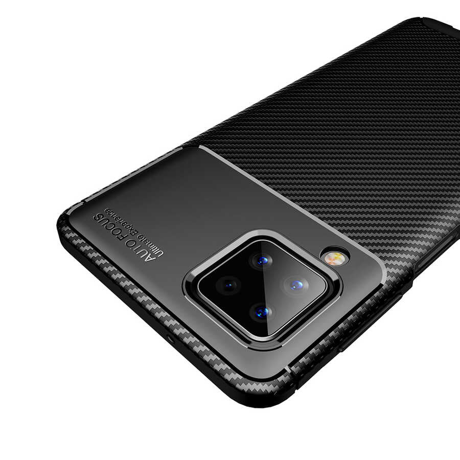 Galaxy A12 Kılıf Zore Negro Silikon Kapak Kahverengi