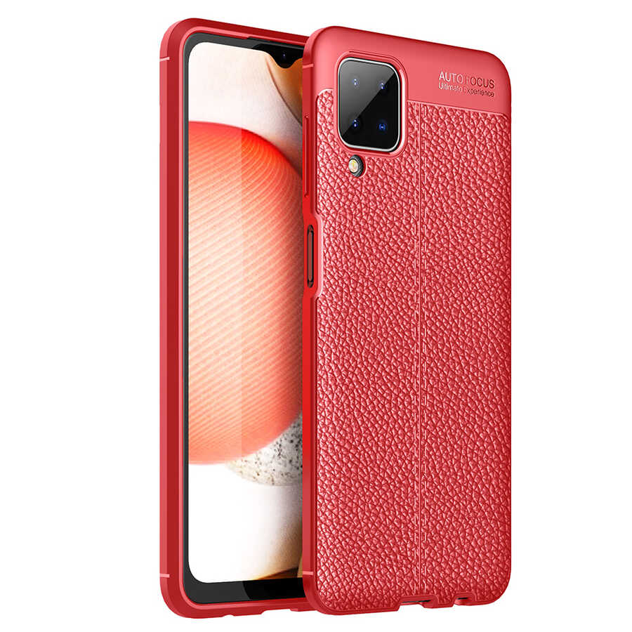 Galaxy A12 Kılıf Zore Niss Silikon Kapak Kırmızı