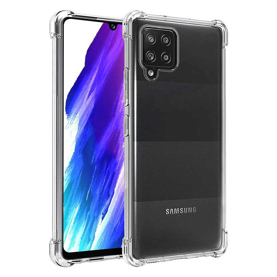 Galaxy A12 Kılıf Zore Nitro Anti Shock Silikon Renksiz