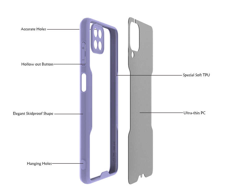 Galaxy A12 Kılıf Zore Parfe Kapak Kırmızı