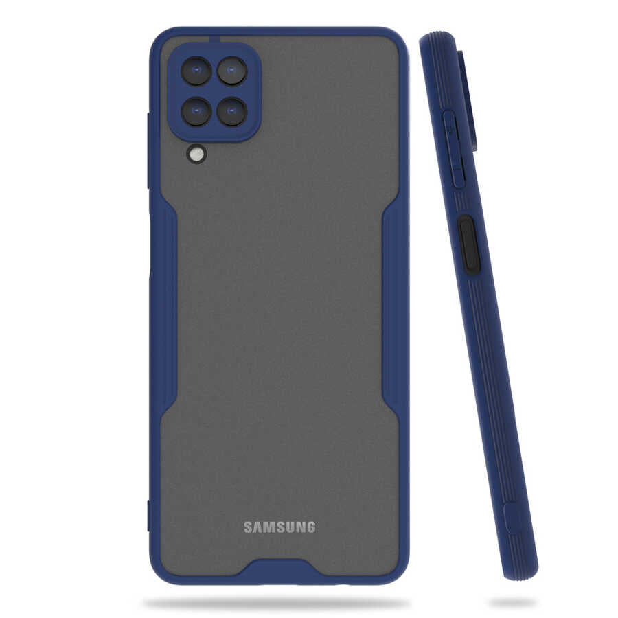 Galaxy A12 Kılıf Zore Parfe Kapak Lacivert