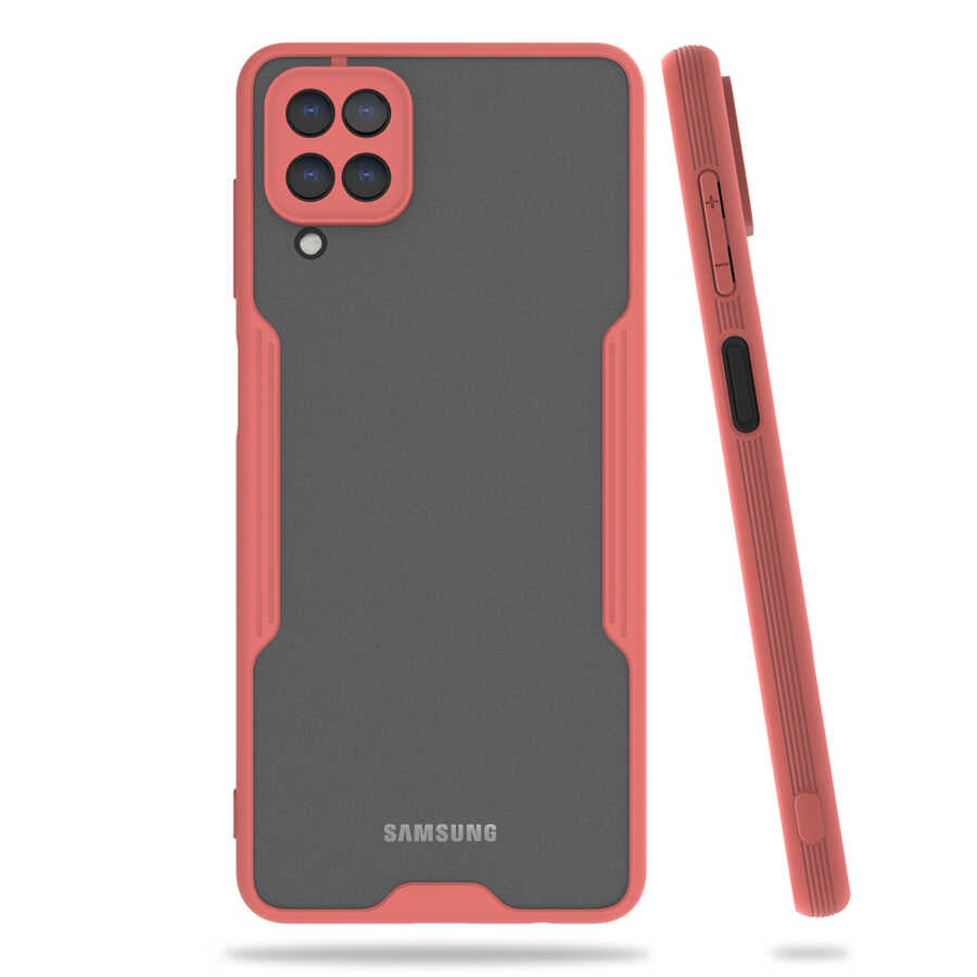 Galaxy A12 Kılıf Zore Parfe Kapak Pembe