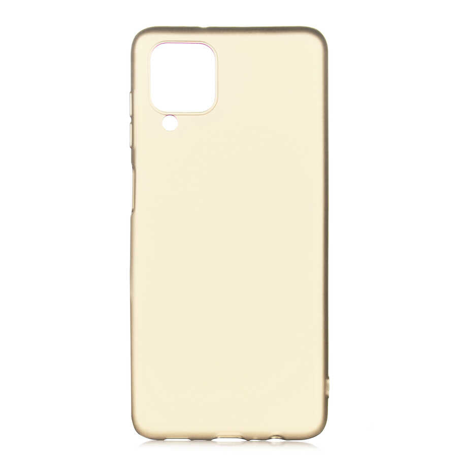 Galaxy A12 Kılıf Zore Premier Silikon Kapak Gold