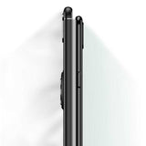 Galaxy A12 Kılıf Zore Ravel Silikon Kapak Siyah-Mavi