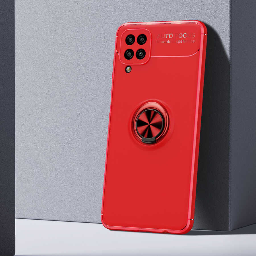 Galaxy A12 Kılıf Zore Ravel Silikon Kapak Kırmızı