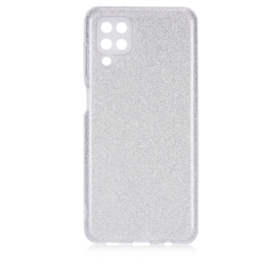 Galaxy A12 Kılıf Zore Shining Silikon Gri