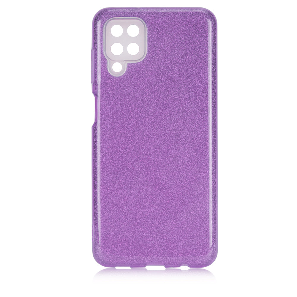 Galaxy A12 Kılıf Zore Shining Silikon Mor