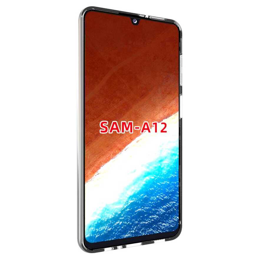 Galaxy A12 Kılıf Zore Süper Silikon Kapak Renksiz