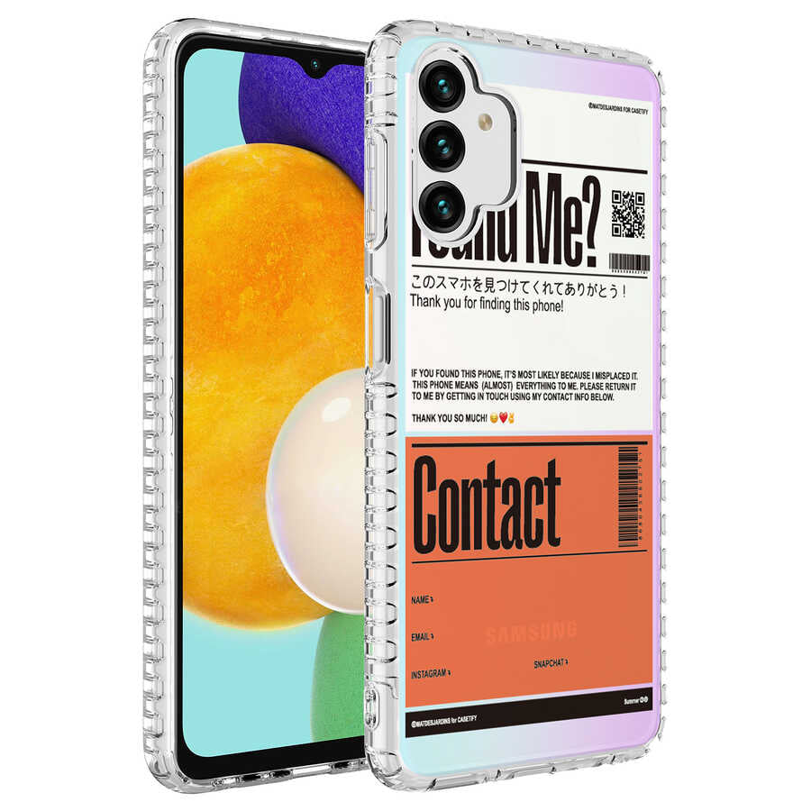 Galaxy A13 4G Kılıf Airbag Kenarlı Renkli Desenli Silikon Zore Elegans Kapak NO6