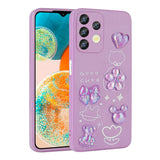 Galaxy A13 4G Kılıf Kabartma Figürlü Parlak Zore Toys Silikon Kapak Pembe