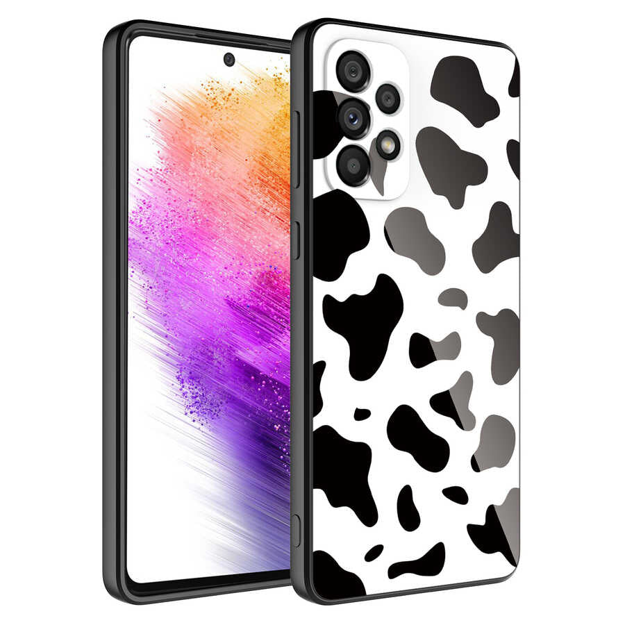 Galaxy A13 4G Kılıf Kamera Korumalı Desenli Sert Silikon Zore Epoksi Kapak NO7