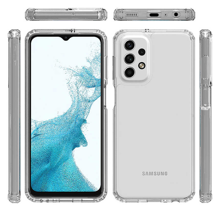 Galaxy A13 4G Kılıf Zore 2mm Anti Shock Silikon Renksiz