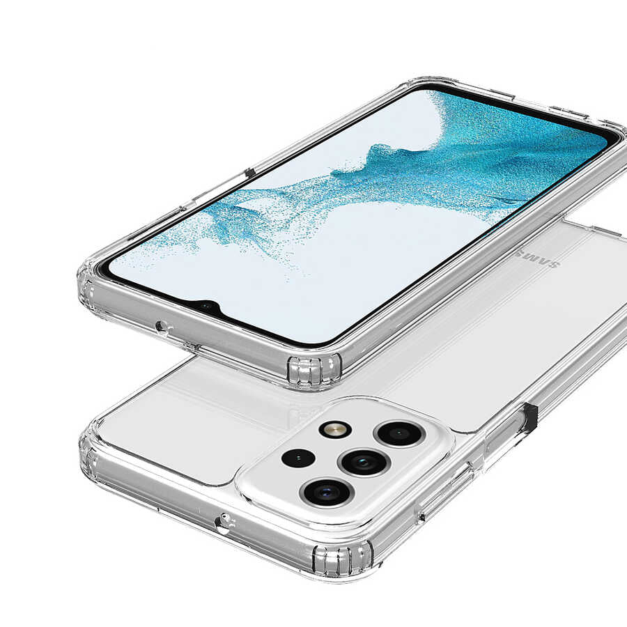 Galaxy A13 4G Kılıf Zore 2mm Anti Shock Silikon Renksiz