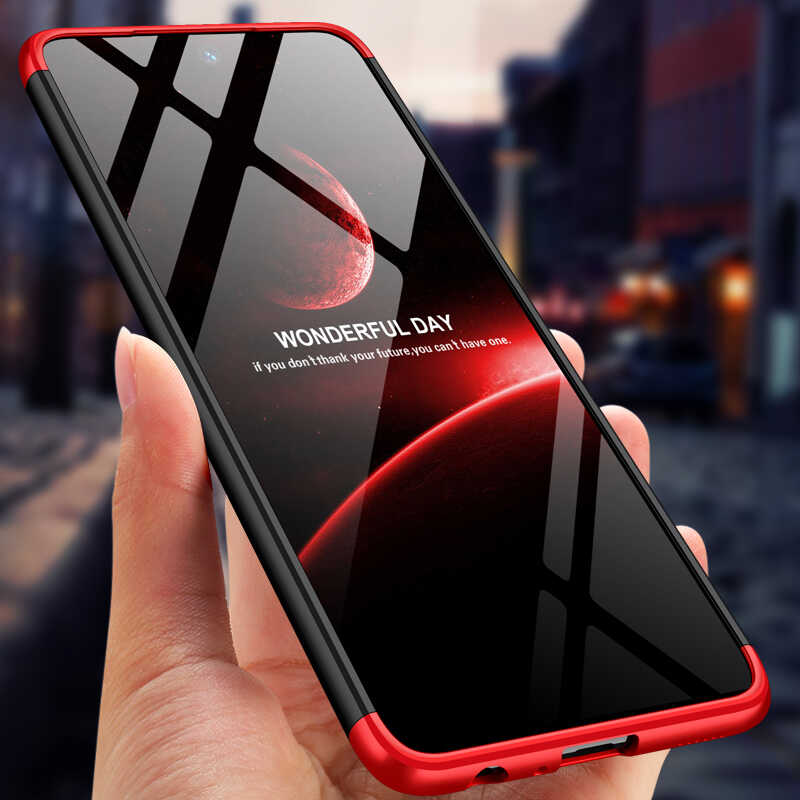 Galaxy A13 4G Kılıf Zore Ays Kapak Siyah-Kırmızı