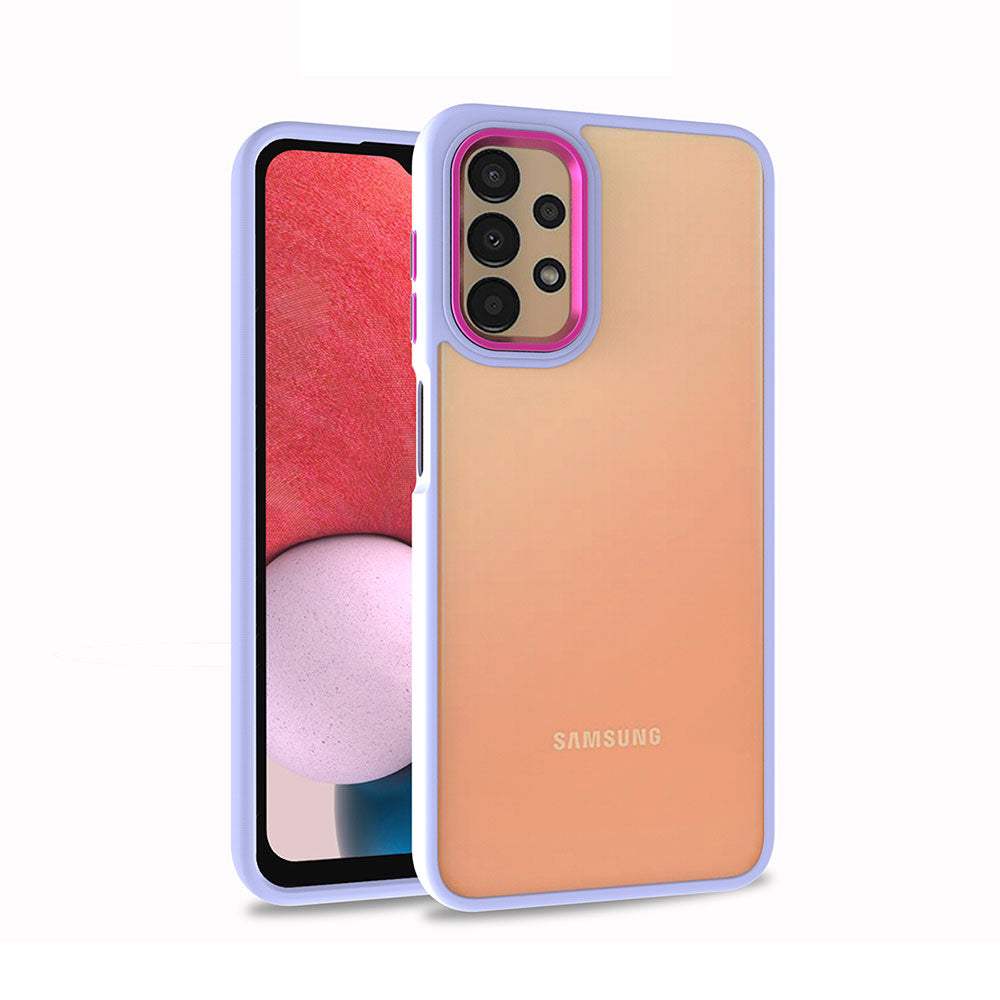 Galaxy A13 4G Kılıf Zore Flora Kapak Lila