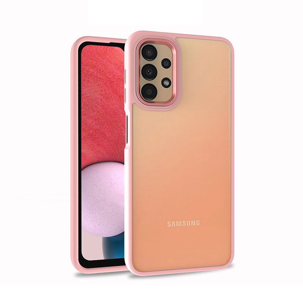 Galaxy A13 4G Kılıf Zore Flora Kapak Rose Gold