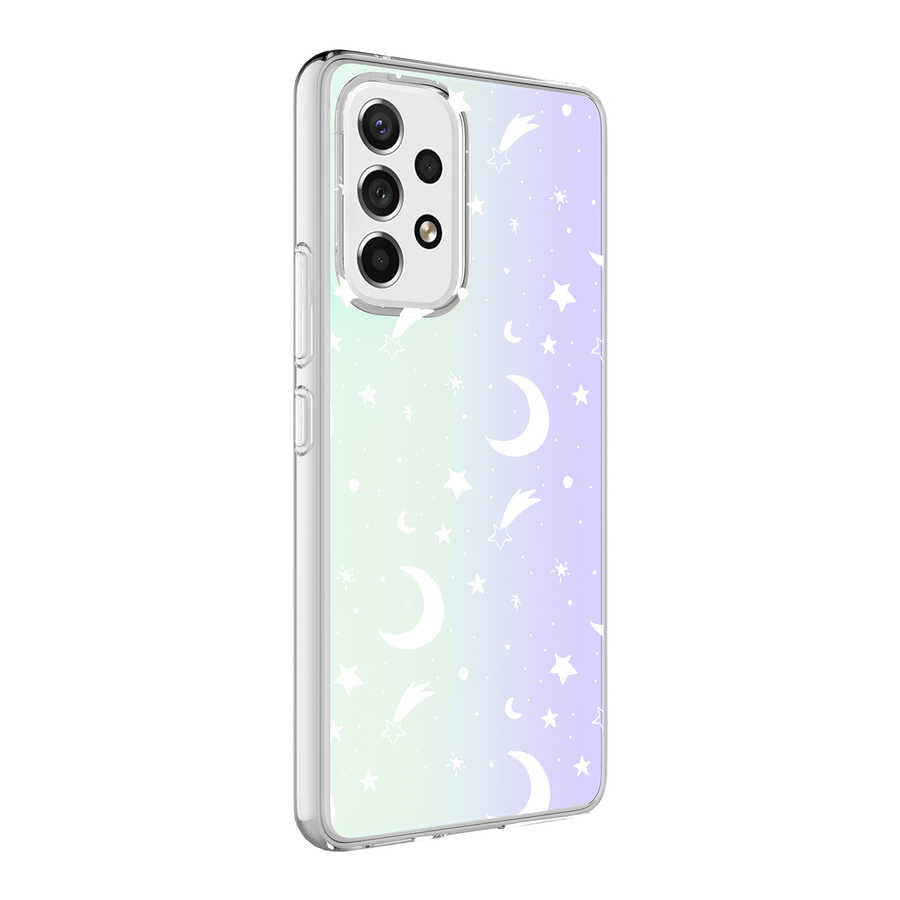 Galaxy A13 4G Kılıf Zore M-Blue Desenli Kapak Zebra No1