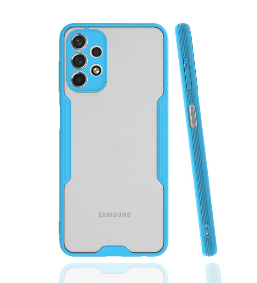 Galaxy A13 4G Kılıf Zore Parfe Kapak Mavi