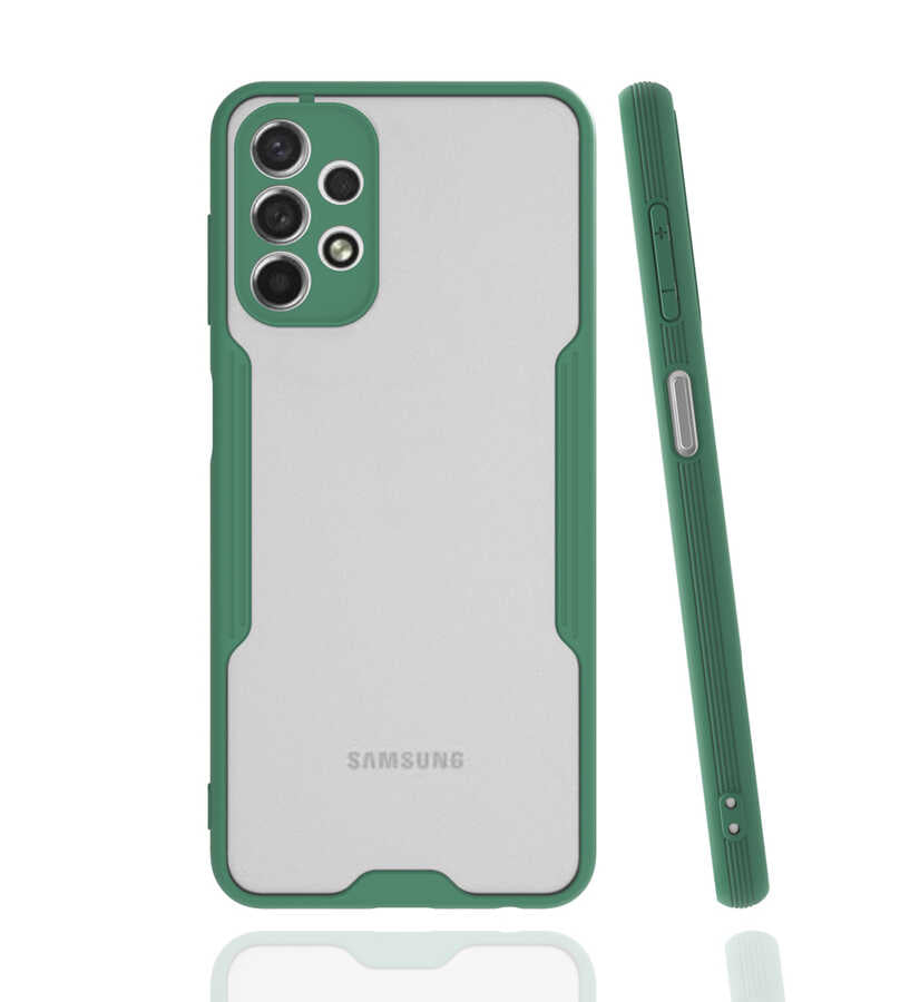 Galaxy A13 4G Kılıf Zore Parfe Kapak Koyu Yeşil