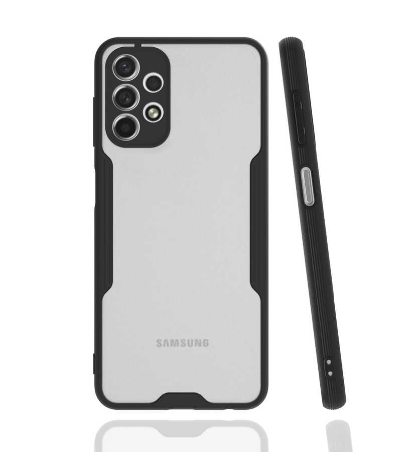 Galaxy A13 4G Kılıf Zore Parfe Kapak Siyah