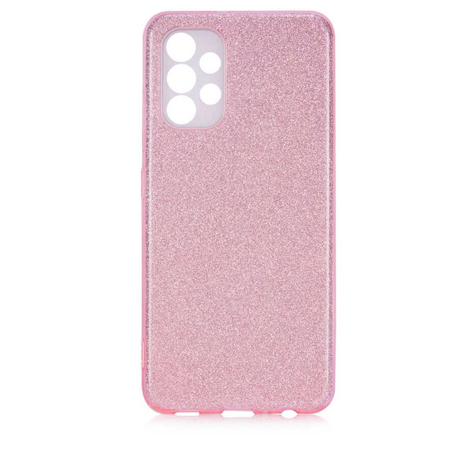 Galaxy A13 4G Kılıf Zore Shining Silikon Rose Gold