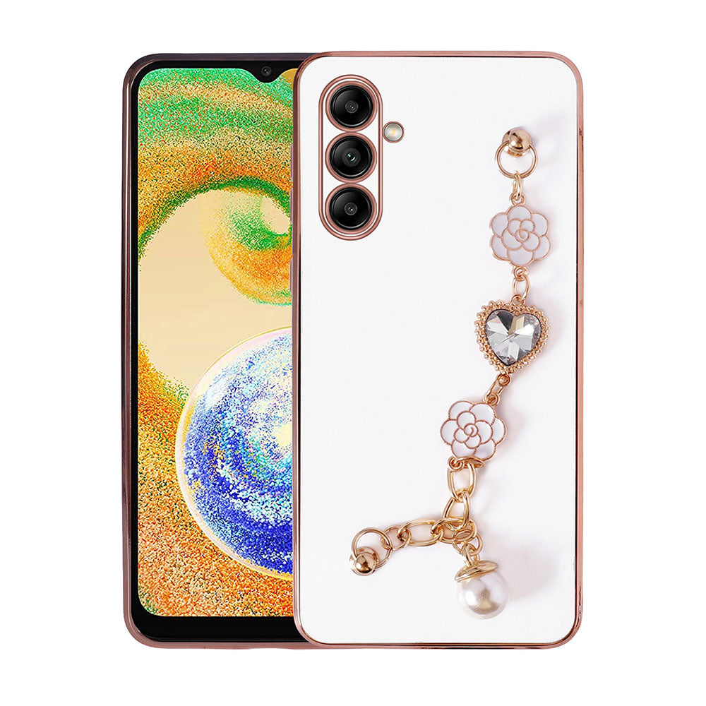 Galaxy A13 5G Kılıf El Tutamaçlı Kamera Korumalı Zore Taka Silikon Kapak Beyaz