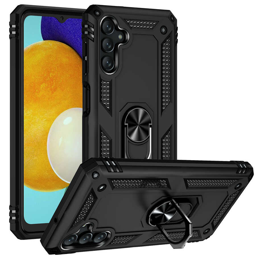 Galaxy A13 5G Kılıf Zore Vega Kapak Siyah