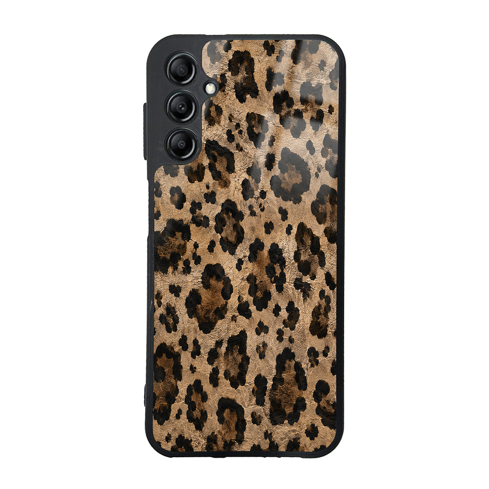 Galaxy A14 5G Kılıf Kamera Korumalı Desenli Zore Lusi Kapak Kahve Leopar