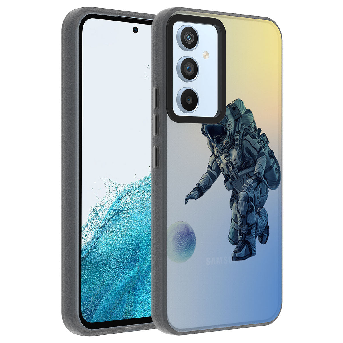 Galaxy A14 Kılıf Desenli Zore Dragon Sert Kapak Astronot