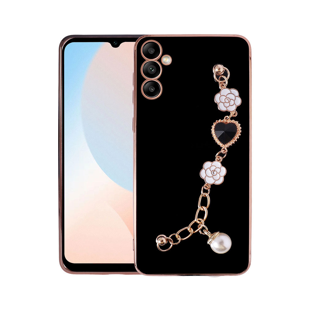 Galaxy A14 Kılıf El Tutamaçlı Kamera Korumalı Zore Taka Silikon Kapak Pembe