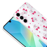 Galaxy A14 Kılıf Kamera Korumalı Desenli Zore Klip Kapak Kalpli Kiraz