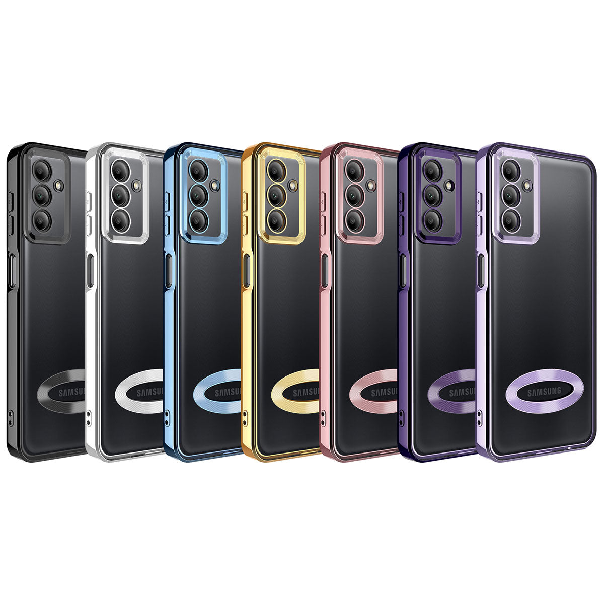 Galaxy A14 Kılıf Kamera Korumalı Logo Gösteren Zore Omega Kapak Sierra Mavi