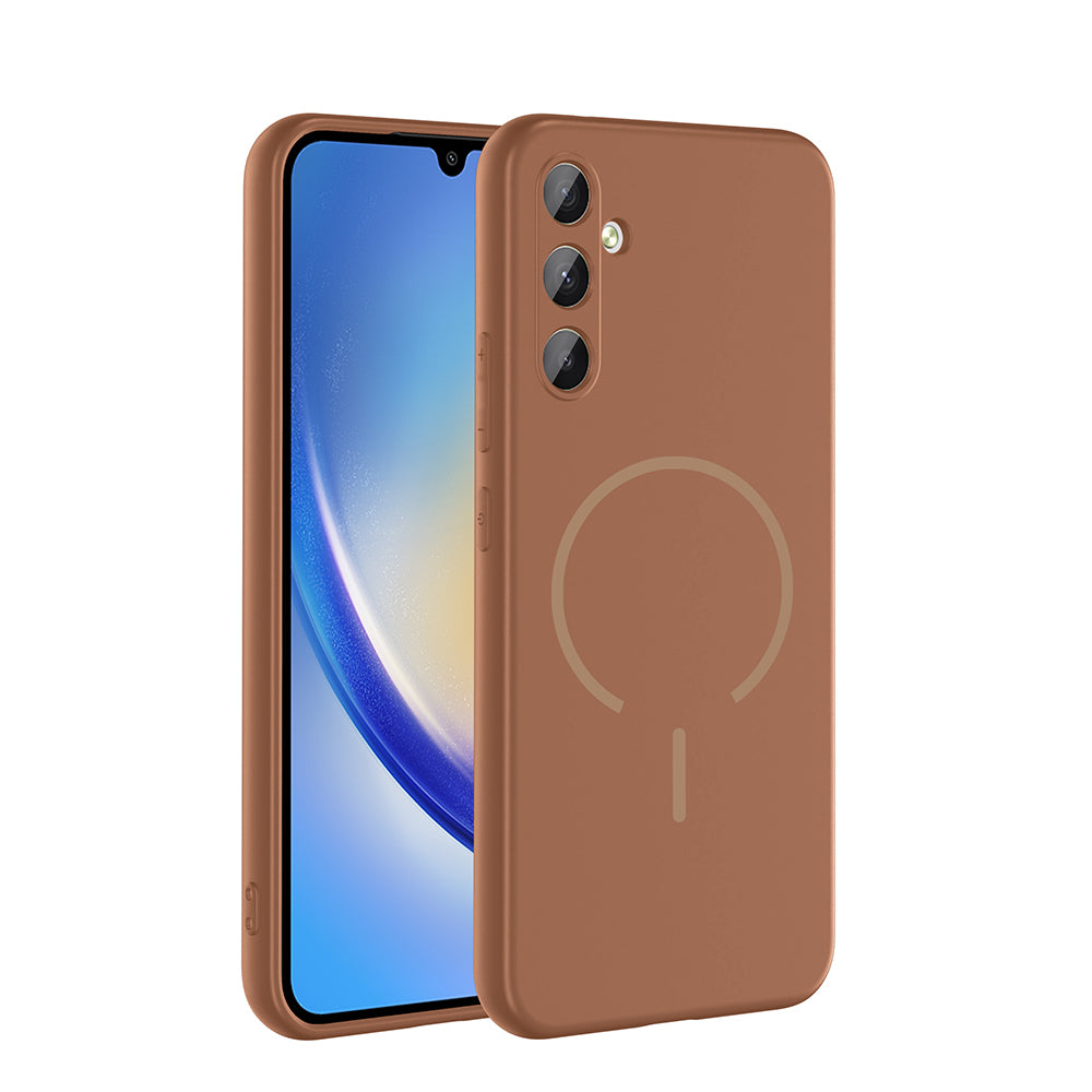 Galaxy A14 Kılıf M-safe Şarj Özellikli Zore Meta Kapak Turuncu