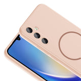 Galaxy A14 Kılıf M-safe Şarj Özellikli Zore Meta Kapak Mürdüm