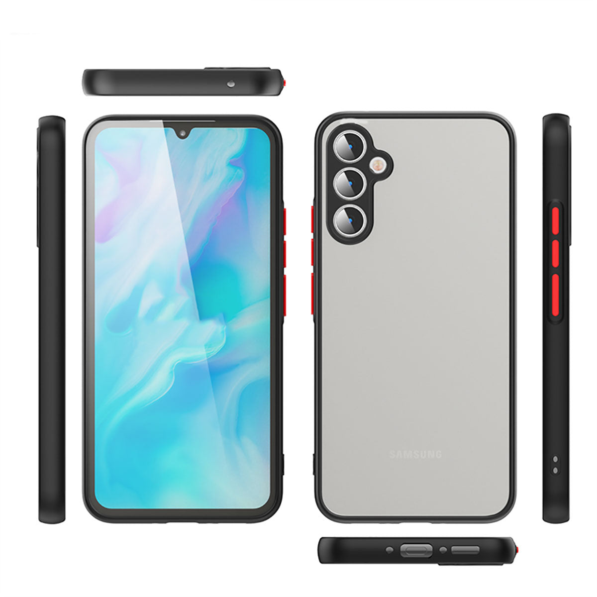 Galaxy A14 Kılıf Zore Hux Kapak Siyah