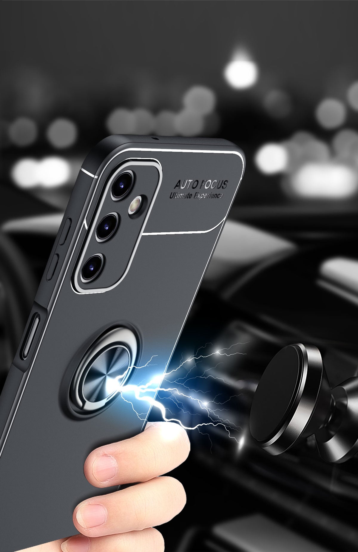 Galaxy A14 Kılıf Zore Ravel Silikon Kapak Siyah