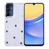 Galaxy A15 Kılıf Airbag Tasarımlı Simli Şeffaf Zore Kutup Kapak Yıldız