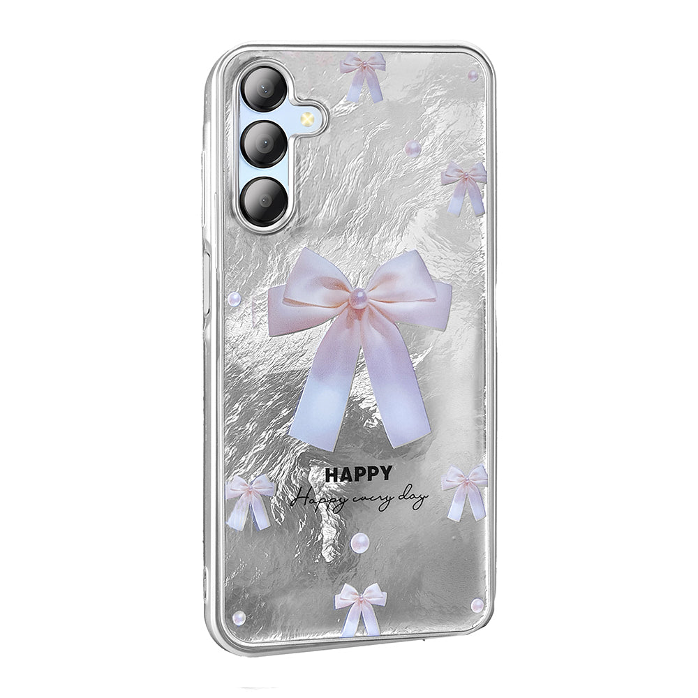 Galaxy A15 Kılıf Desenli Zore Mep Kapak İncili Fiyonk